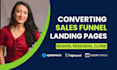 create clickfunnels, getresponse, gohighlevel, systeme io landing page or funnel