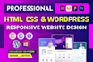 design responsive HTML CSS bootstrap and wordpress website