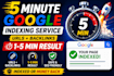 index backlinks and website urls on google within 5 minutes