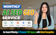 do ai powered monthly SEO and GEO for google, chatgpt, gemini, claude ranking