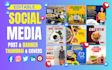 design 45 creative social media posts for instagram and fb