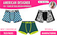 design men underwear boxer brief cad sketch and tech pack