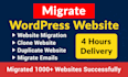 wordpress migration, clone website, duplicate website