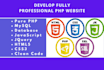 develop custom PHP web applications and websites