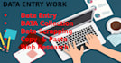 data entry, data collection, web scraping