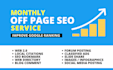 do monthly off page SEO service for google top ranking