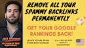 identify and remove all spammy backlinks to increase google rankings
