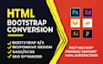 convert psd to html, figma to html, xd to html css website responsive bootstrap