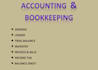 do accounting  finance and bookkeeping