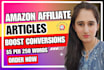 write SEO amazon affiliate articles