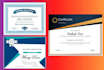 do diploma certificate, award certificate, professional certificate design