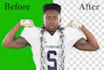 professionally remove green screen background from photos