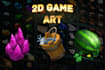 design custom 2d game icons, assets, sprites, maps, huds, and UI for your game