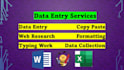 do quick data entry, copy paste and ms office related tasks