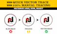 redraw logo and picture into vector very fast