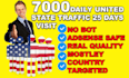 send usa visit target website social media, traffic visitors