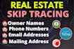 do real estate skip tracing within 24 hours