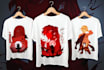 design custom anime design for tshirt and your brand