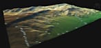 do model of terrain, dem, topography with  orthophoto
