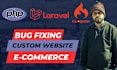 fix, develop and customize php,laravel, codeigniter, cakephp