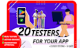 provide 12 testers for google play closed testing for 14 day