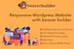 create an SEO optimized wordpress website with beaver builder