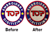 do logo embroidery digitizing in dst,pes,emb 1hr