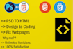 develop responsive frontend web application  with html, css , tailwind