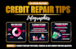 design credit repair tips infographics for your instagram