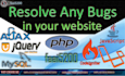 code, update or fix core PHP, laravel and jquery websites