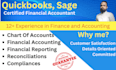 do bookkeeping, accounting, reconciliation quickbooks sage