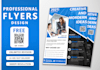 design a professional flyer with a free qr code in 24hrs