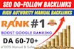 create high authority manual seo dofollow backlinks