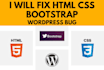 fix bugs in your HTML CSS bootstrap javascript code