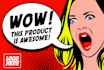 create a pop art advertisement