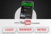 create youtube channel with logo, banner and intro