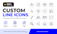 design custom vector line icon sets for apps and websites