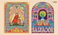 draw a unique psychedelic retro vintage illustration
