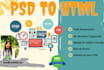 convert psd to html5 and css3 in responsive websites