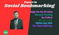 put forward 50 social bookmarking submission in high da sites manually