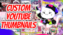 draw cool cute custom thumbnail for youtube