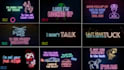 create modern neon lyric video
