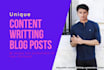 do high quality blog post content writing summarize articles
