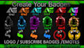 design twitch emotes twitch badges  twitch sub badges