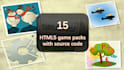 provide you with 15 HTML5 game packs with source code