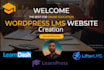 create an online course website with paid membership or lms website