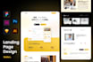 do figma website design, website ui ux, figma design, landing page