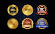 design award logo, seal, stamp, web badge