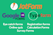 create responsive online forms,survey,quiz using google form,jotform,type form