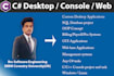 do desktop and console application in c sharp dot net